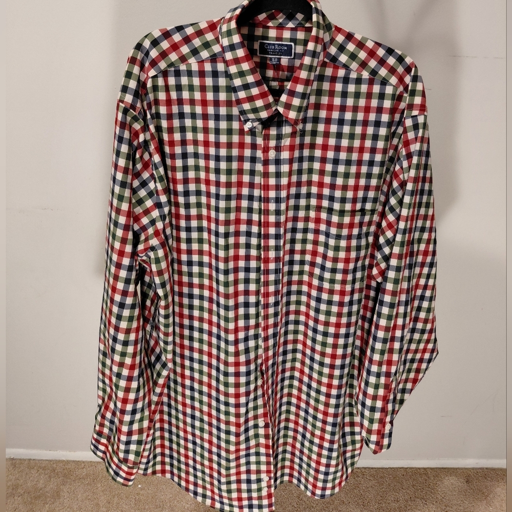 Class Club Red and Green Checkered Shirt